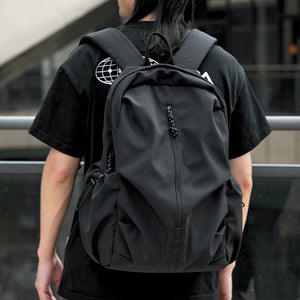 Gothslove Large Capacity Black Backpack Oxford Waterproof Backpack Teeth Travel Black Student School Bag for Men