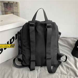 Gothslove Waterproof Nylon Black Backpack Men Women Bag Packs School Bags for Teenage Girls and Boys Travel Rucksack