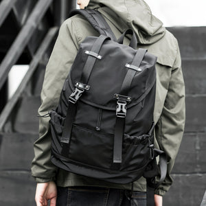 Gothslove Mens Black Backpack for School Large Capacity Outdoor Travel Sport Waterproof Backpack 14/15.6 Inch Laptop Backpack