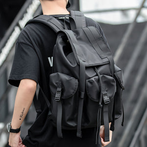 Gothslove Black backpacks Nylon Waterproof Backpack School Bags For Teenage Boys College Large Capacity Mens Travel Bag